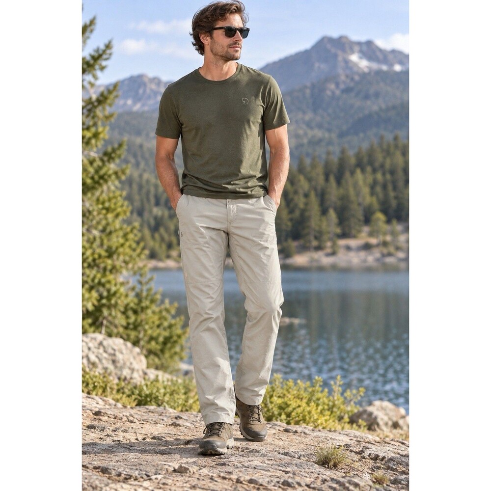 Fjallraven NWT High Coast Men's Casual Pants G1000 Lite In Limestone Size 30